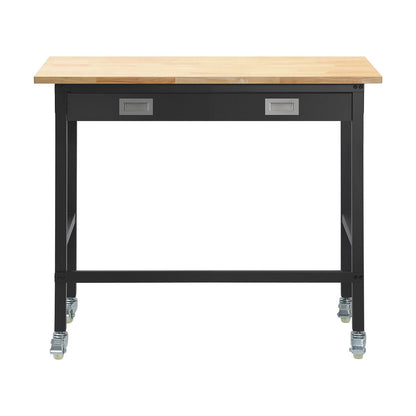 48-inch Workbench 1500 lbs Load Capacity with Drawer Storage & Wheels