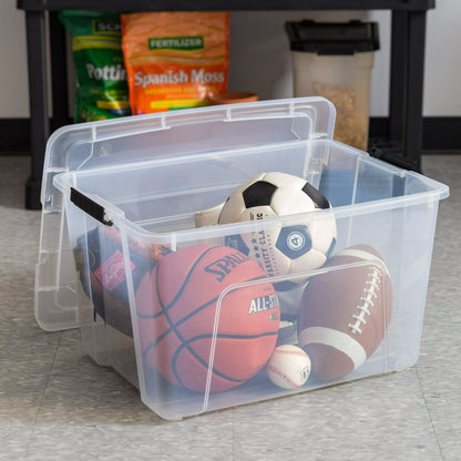 (2 pack)60 Qt. Plastic Storage Bins with Lids