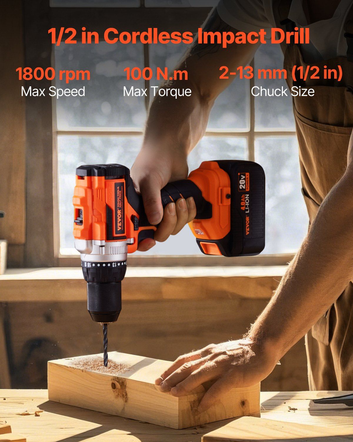 Tool Combo Kit 20V Max Kit 1/2 in Impact Drill & 1/4 in Impact Driver