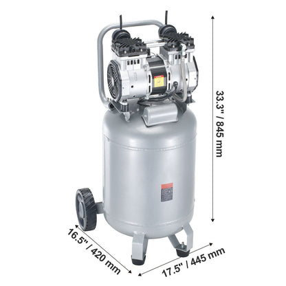 13 Gallon Air Compressor 2HP 4.6 SCFM@90PSI Oil Free Air Compressor Tank 125PSI Max Pressure