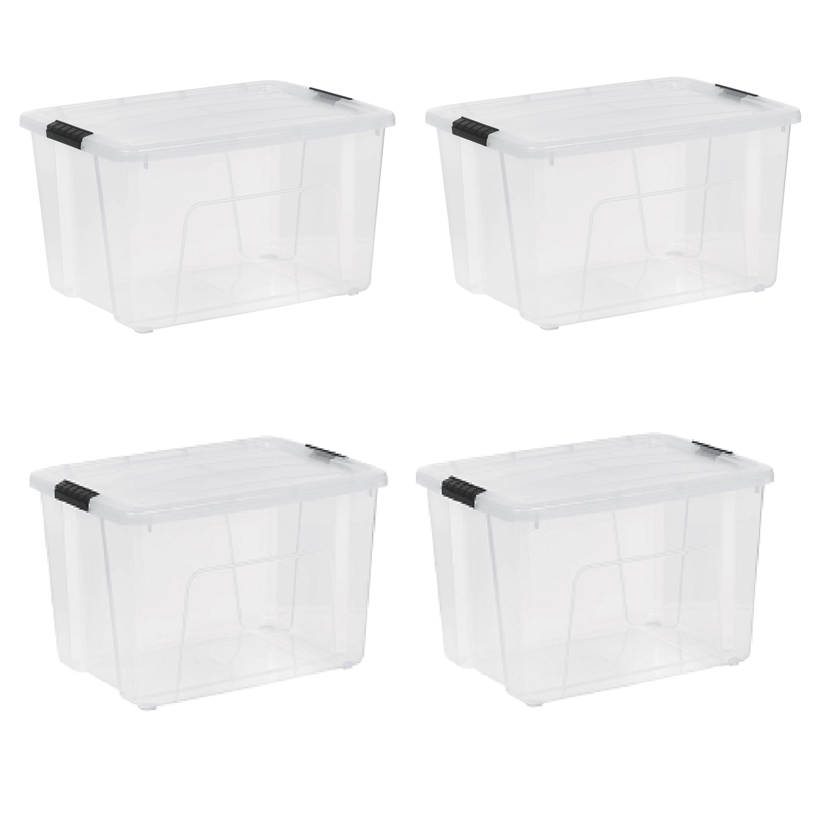 (2 pack)60 Qt. Plastic Storage Bins with Lids