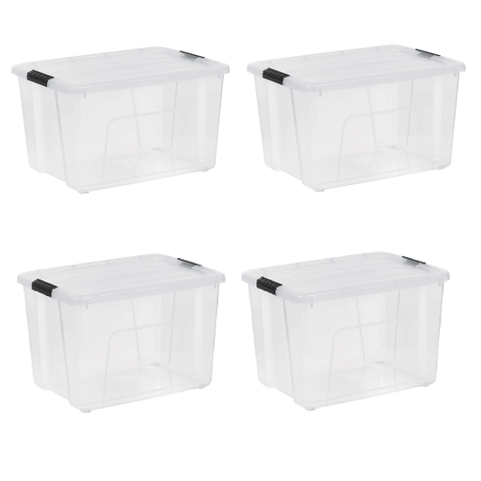 (2 pack)60 Qt. Plastic Storage Bins with Lids
