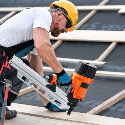 Framing Nailer 2" to 3-1/2" 21 Degree Full Round Head Pneumatic Framing Nailer with Dual Trigger Modes & Tool-Less Depth Adjustment