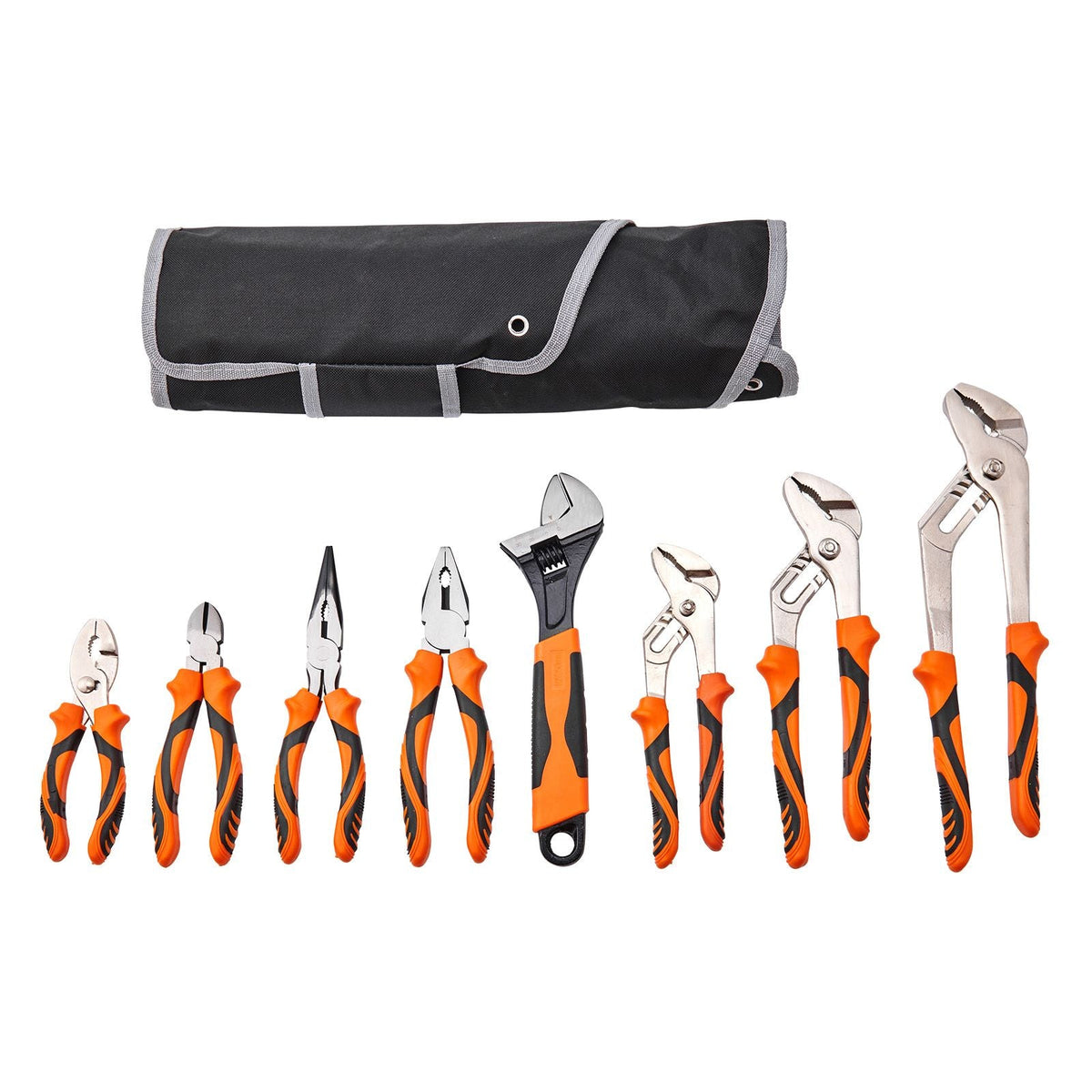 8-Piece Pliers Set High Carbon Steel 12"/10"/8"  Pliers and Tool Bag
