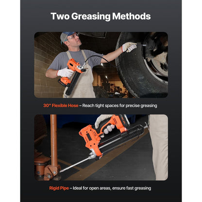 Cordless Grease Gun 20V Electric Grease Gun with 2.0 Ah Battery & LED Light 35.4-inch Long Hose & Carrying Case