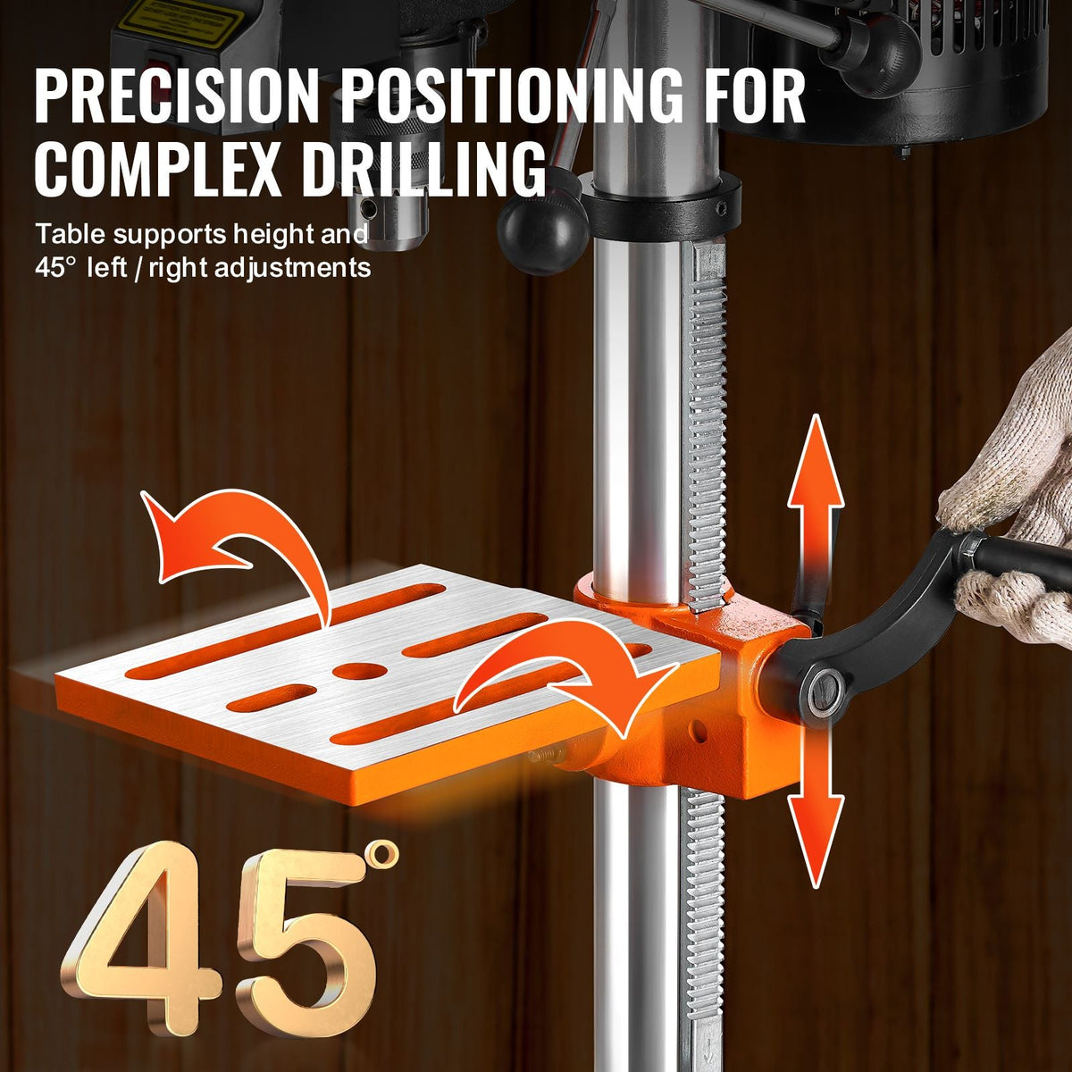 10 in Benchtop Drill Press Tabletop Drilling Machine with Adjustable Speed