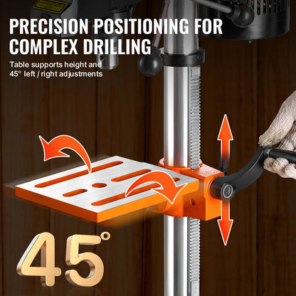 10 in Benchtop Drill Press Tabletop Drilling Machine with Adjustable Speed