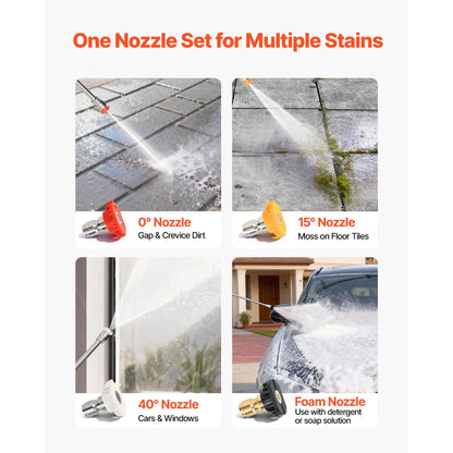 Gas Pressure Washer 2900 PSI and 1.85 Max GPM Upgrade Aluminum Pump with Spray Gun and Wand