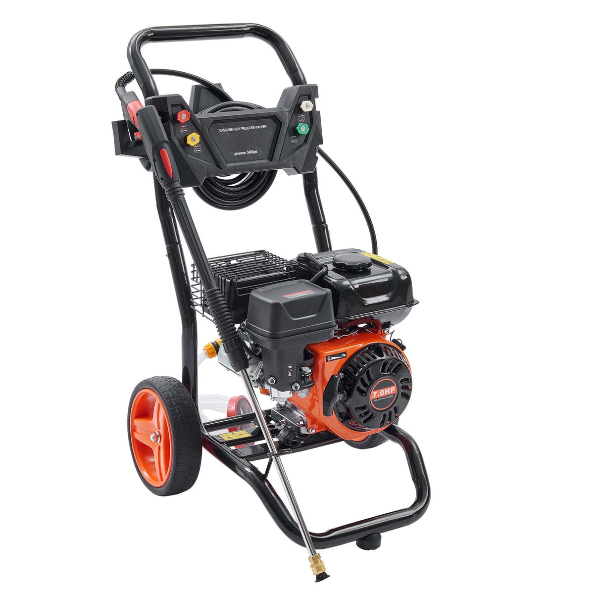 Gas Pressure Washer 3400 PSI 2.6 GPM Aluminum Pump Spray Gun and Extension Wand