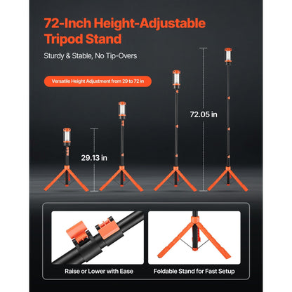 LED Work Light with Stand 13.2Ah Rechargeable Cordless Light Lumens 3000K-6500K Dimmable