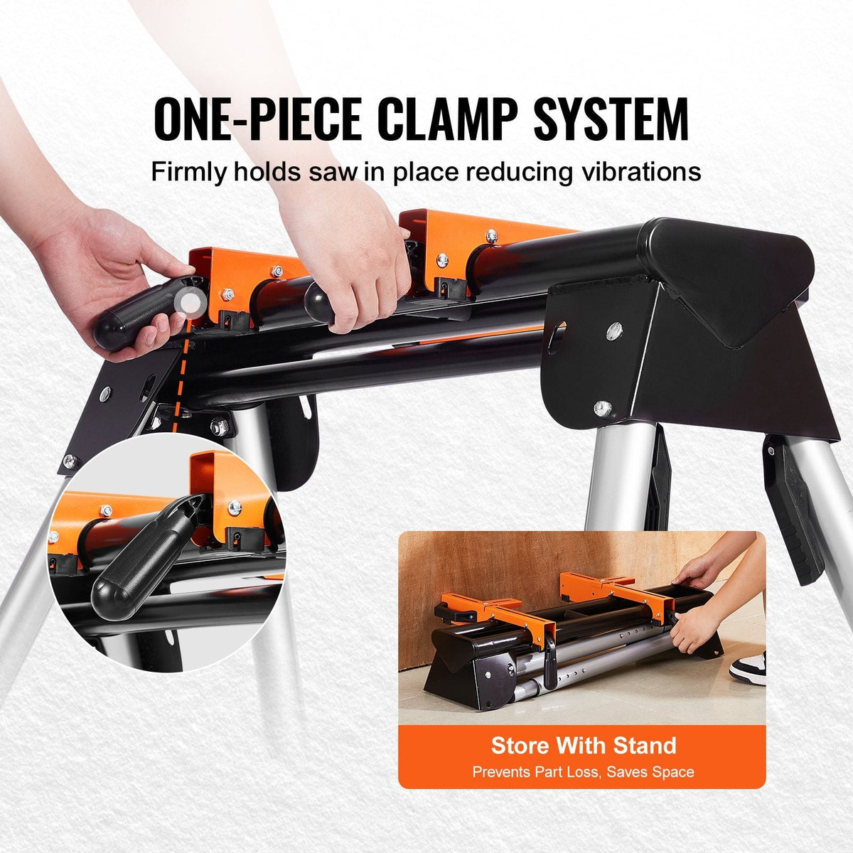 Miter Saw Stand 330lbs Load Capacity Steel Collapsible Stand