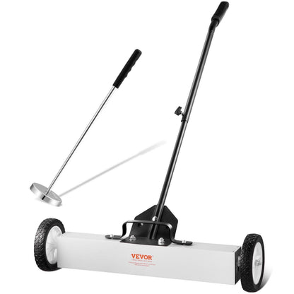 24-Inch Magnetic Sweeper with Wheels 50 lbs Capacity