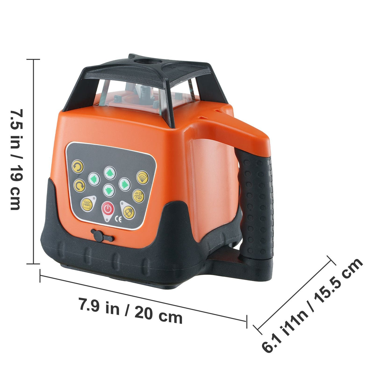 Laser Level 2000ft 360 Degree Self Leveling Green Cross Line Laser 5 Rotation Speeds & 4 Scanning Angles Adjustment IP66 Waterproof Remote Control Manual Self-leveling Mode Battery Included