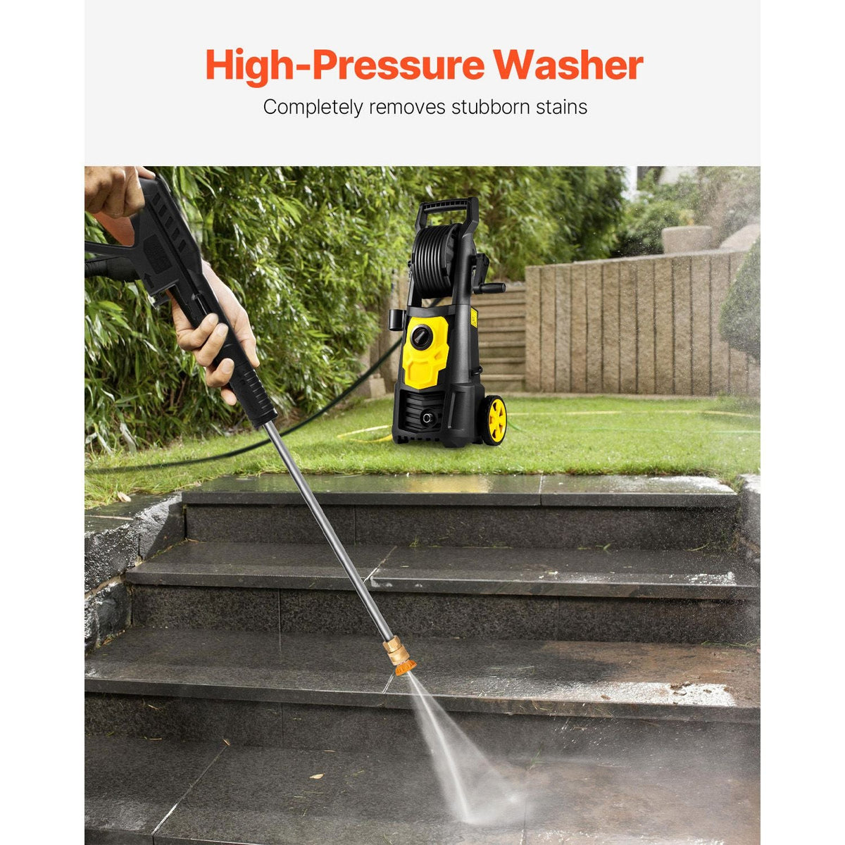 Electric Pressure Washer 2000 PSI Max. 1.76 GPM Power Washer w/ 30 ft Hose
