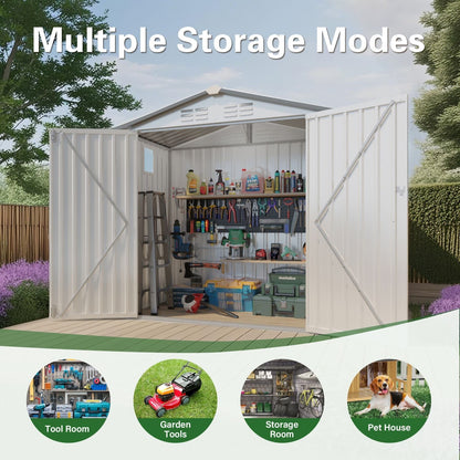 6X4 FT Metal Storage Shed