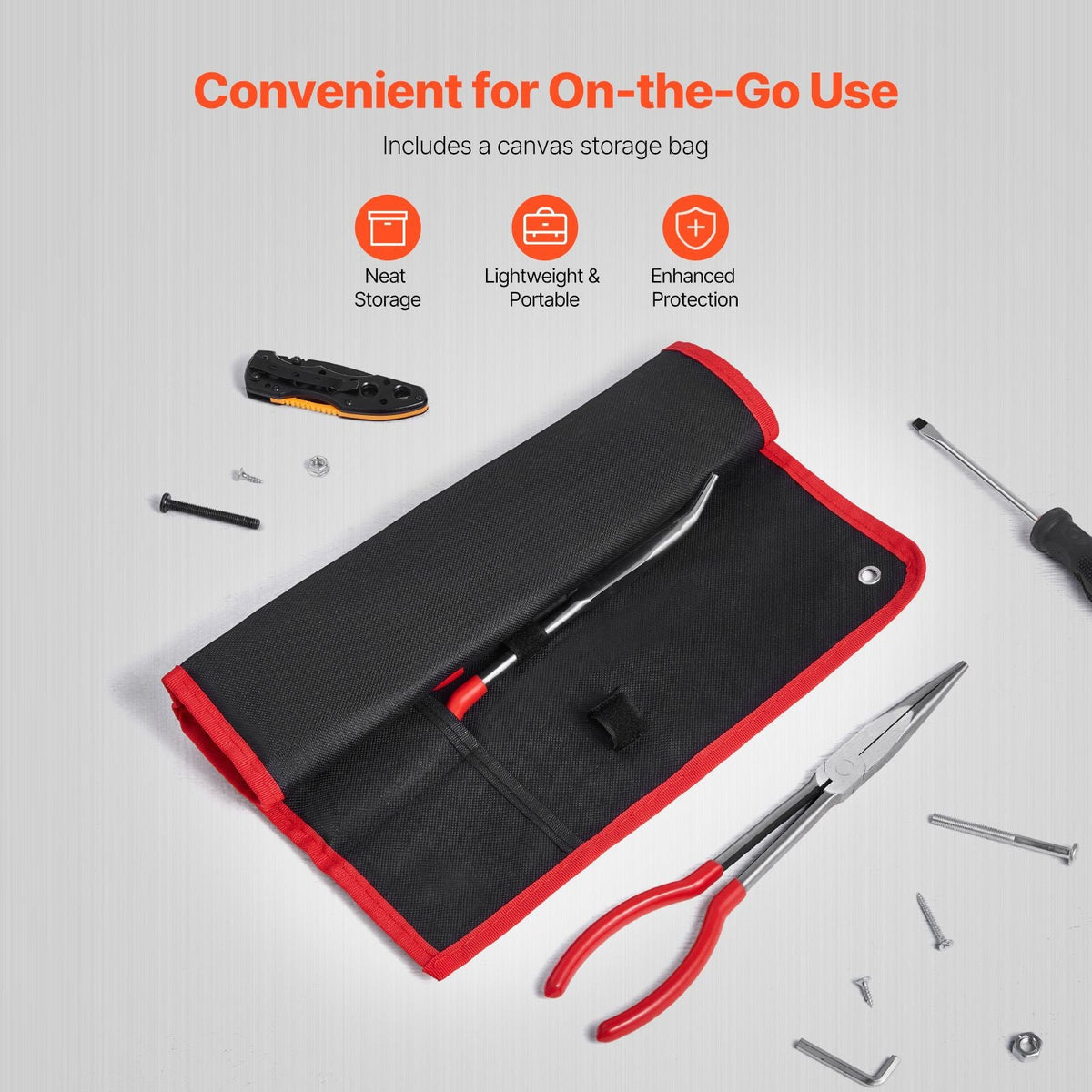 5-Piece Needle Nose Pliers 11 in Long Needle Nose Pliers Set Professional Pliers Set with Storage Bag