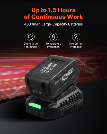 Cordless Impact Wrench 3/8 inch 20V Impact Wrench with 4Ah Battery and Charger