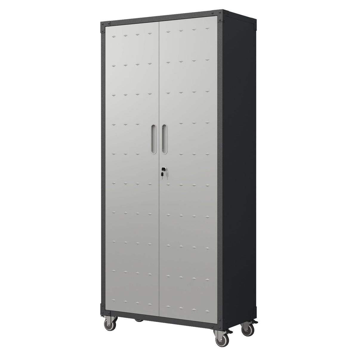 71" Metal Garage Storage Cabinet with Wheels Heavy-Duty Tool Storage Cabinet