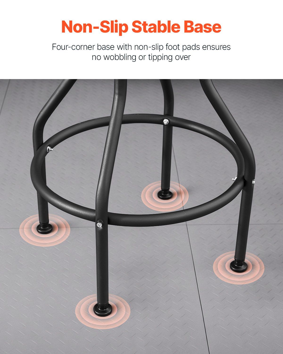 Shop Stool with Backrest with 300 lbs Capacity
