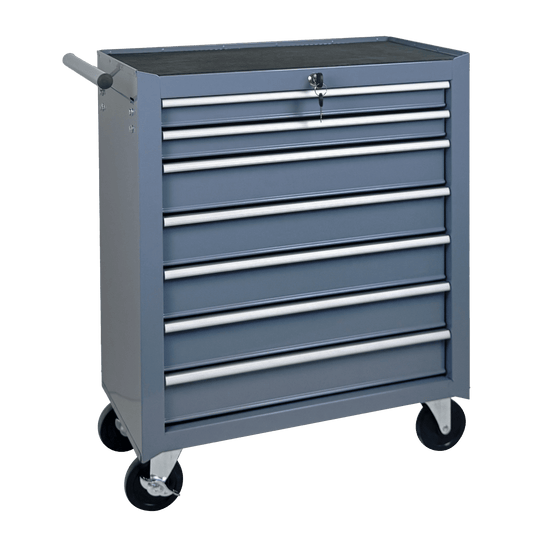 Rolling Tool Chest with 7-Drawer Tool Box with Wheels Multifunctional Tool Cart Mechanic Tool Storage Cabinet