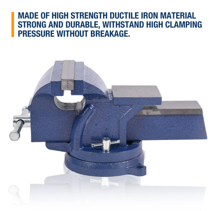Bench Vise, Jaw  Swivel Base Clamp On Vice Table Vise Heavy Duty Bench Vise