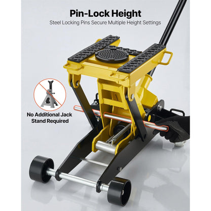 Low Profile Floor Jack 2 Ton Capacity Steel Hydraulic Floor Jack