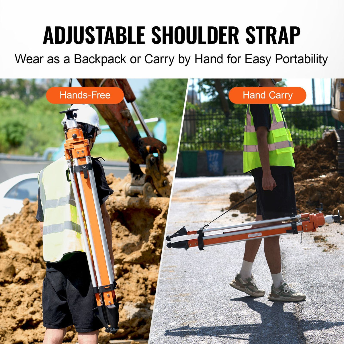 Laser Level Tripod Stand 5/8"-11 Thread Mount 45.07-114.37 in Adjustment Heavy Duty Survey Tripod with Level Bubble & Diffusion Limiter