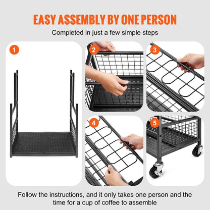 Garden Tool Organizer 16 Slots with Hooks with Wheels for Garage Organization and Storage