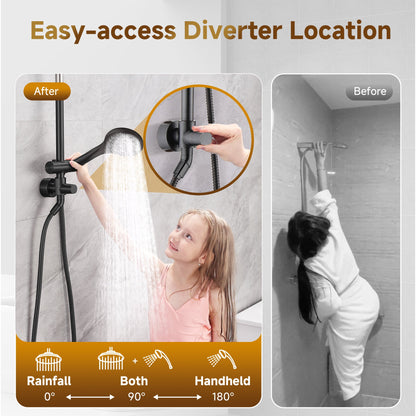 Shower System With Rain shower and Handheld Shower head,Hose