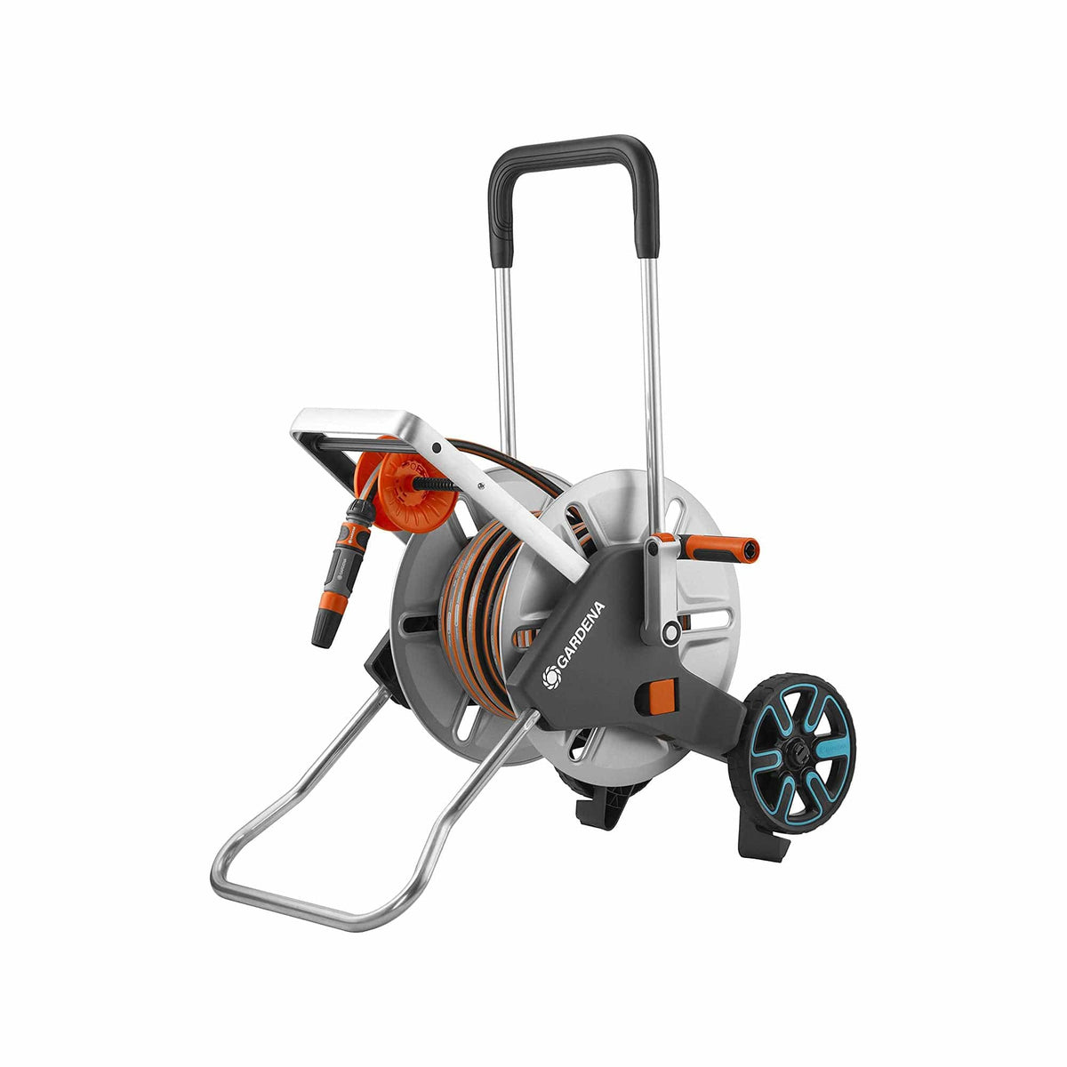 Metal Hose Cart with Easy Hose Guide, Including 82 ft ½” Hose