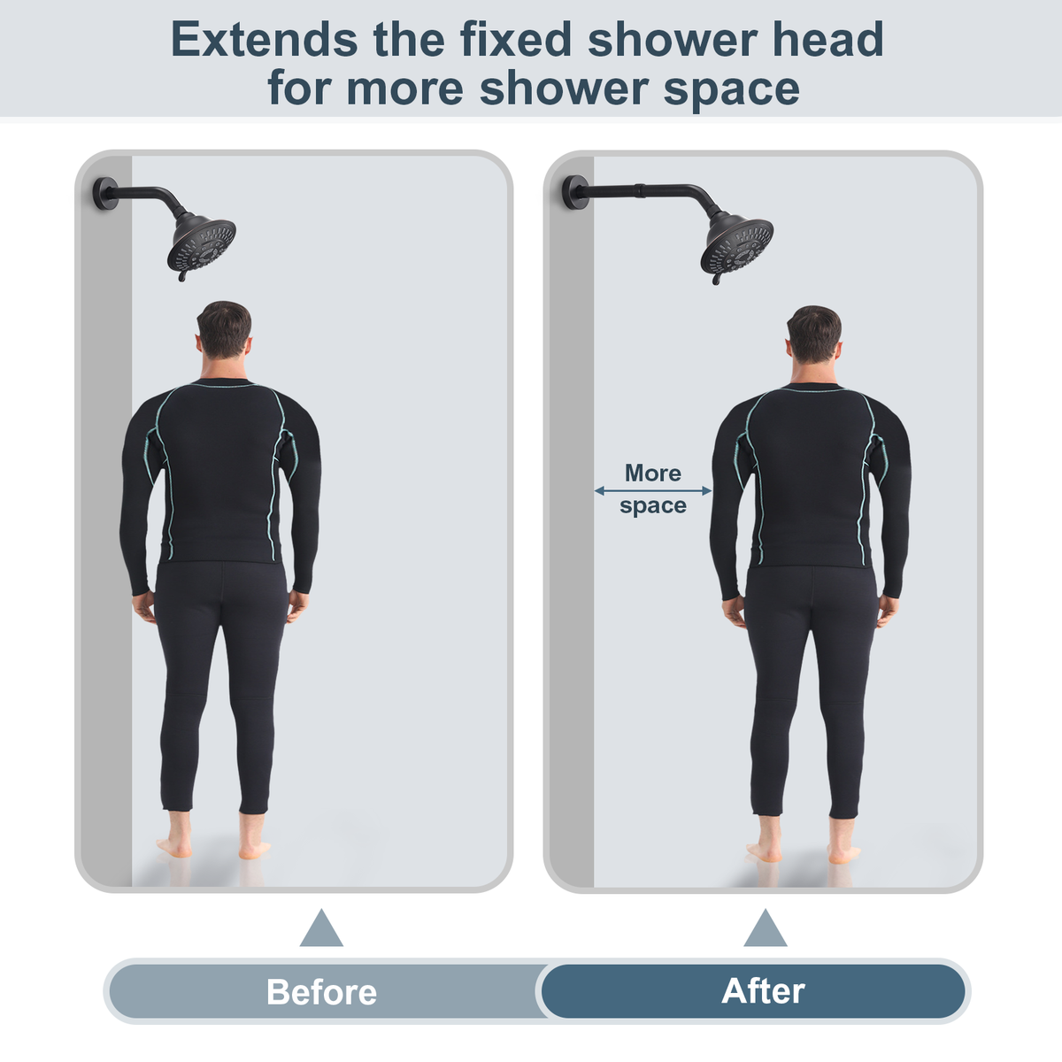 4-Inch & 6-Inch Shower Extension Arm for Rain and Handheld Shower Heads