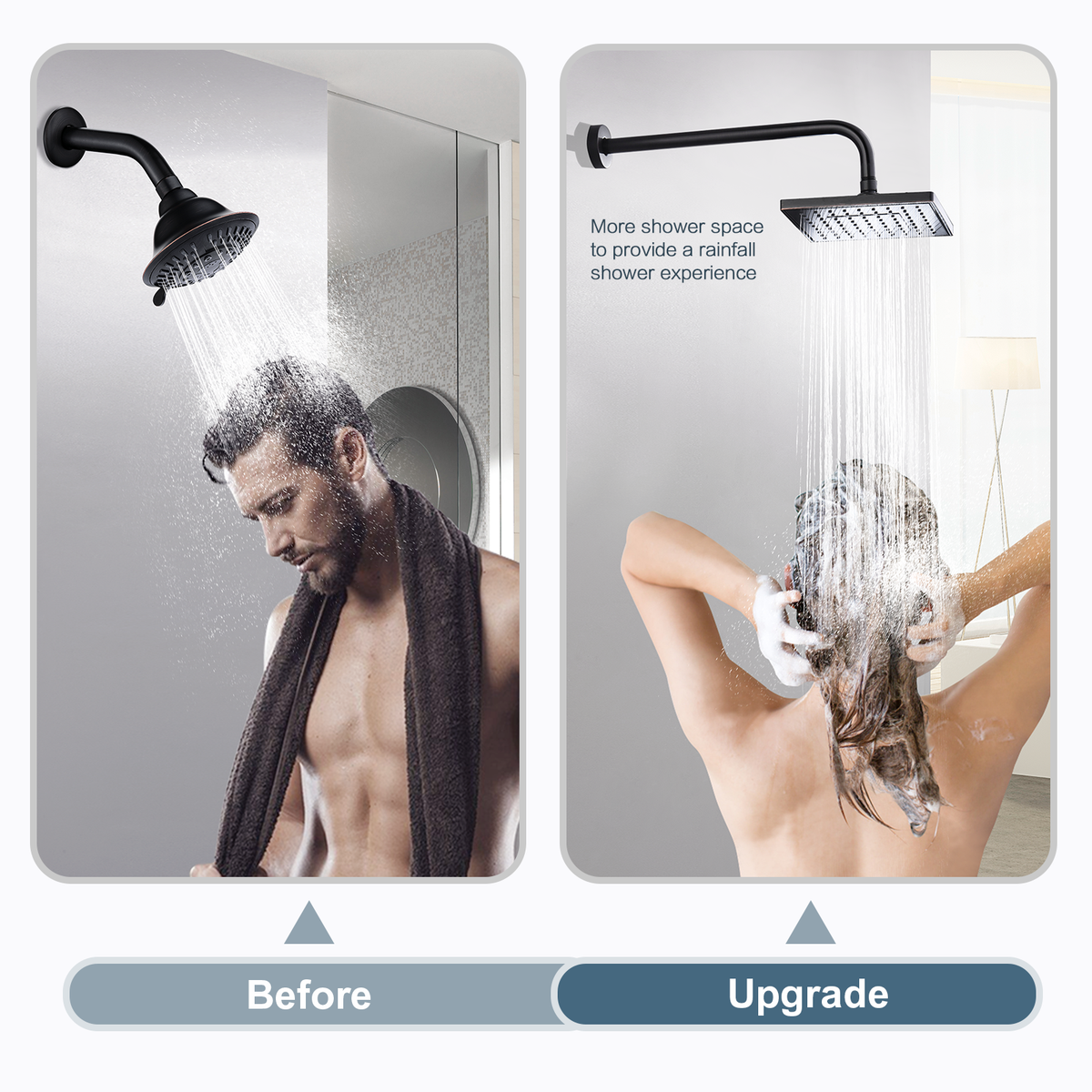 16 Inch L-Shaped Stainless Steel Shower Arm Extension for Rainfall Shower Heads