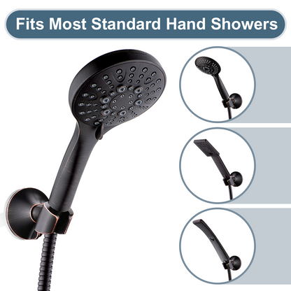 Adhesive Shower Head Holder for Handheld Shower Heads, Drill-Free Wall Mount Bracket