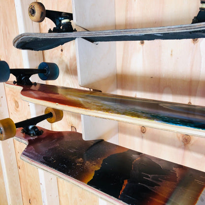 Skateboard Organizer for Sheds & Garages