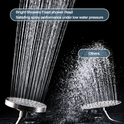 6 Inch Rainfall Shower Head with 2 Spray Settings, Adjustable Angle