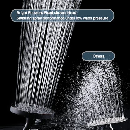 6 Inch Rainfall Shower Head with 2 Spray Settings, Adjustable Angle