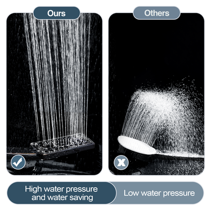 Square 3-Spray Handheld Shower Head Set with Hose and Shower Arm Mount Bracket