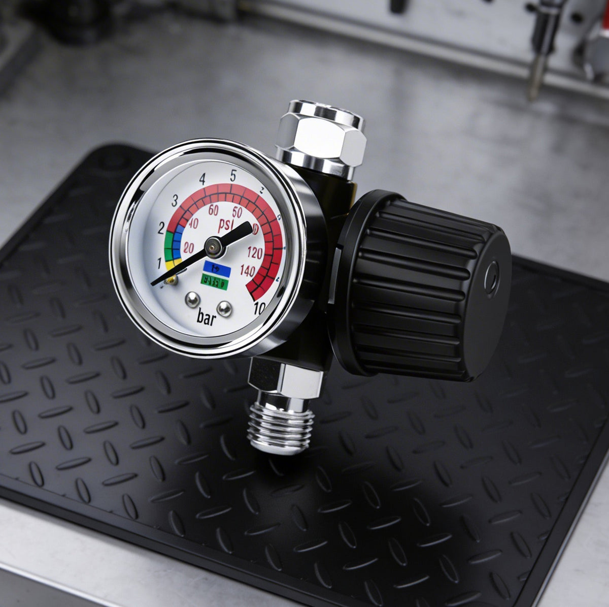Professional Air Pressure Regulator with Gauge - Heavy Duty 140 PSI Compressor Control (AR-02)
