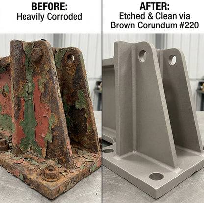Professional Brown Corundum Blasting Media - 220 Grit Surface Prep (LEI17-2)