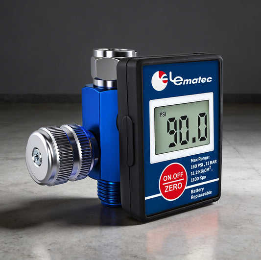Professional Digital Air Pressure Regulator - Multi-Unit LCD Display with 160 PSI Range (DAR01B)