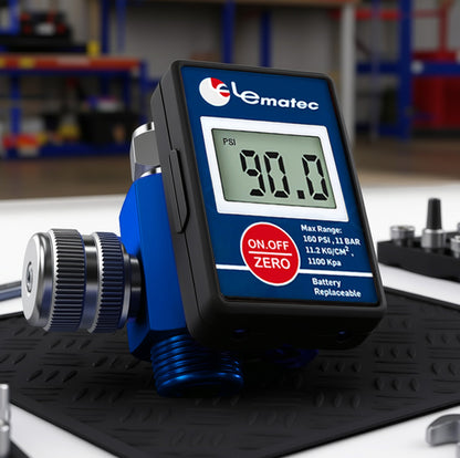 Professional Digital Air Pressure Regulator - Multi-Unit LCD Display with 160 PSI Range (DAR01B)