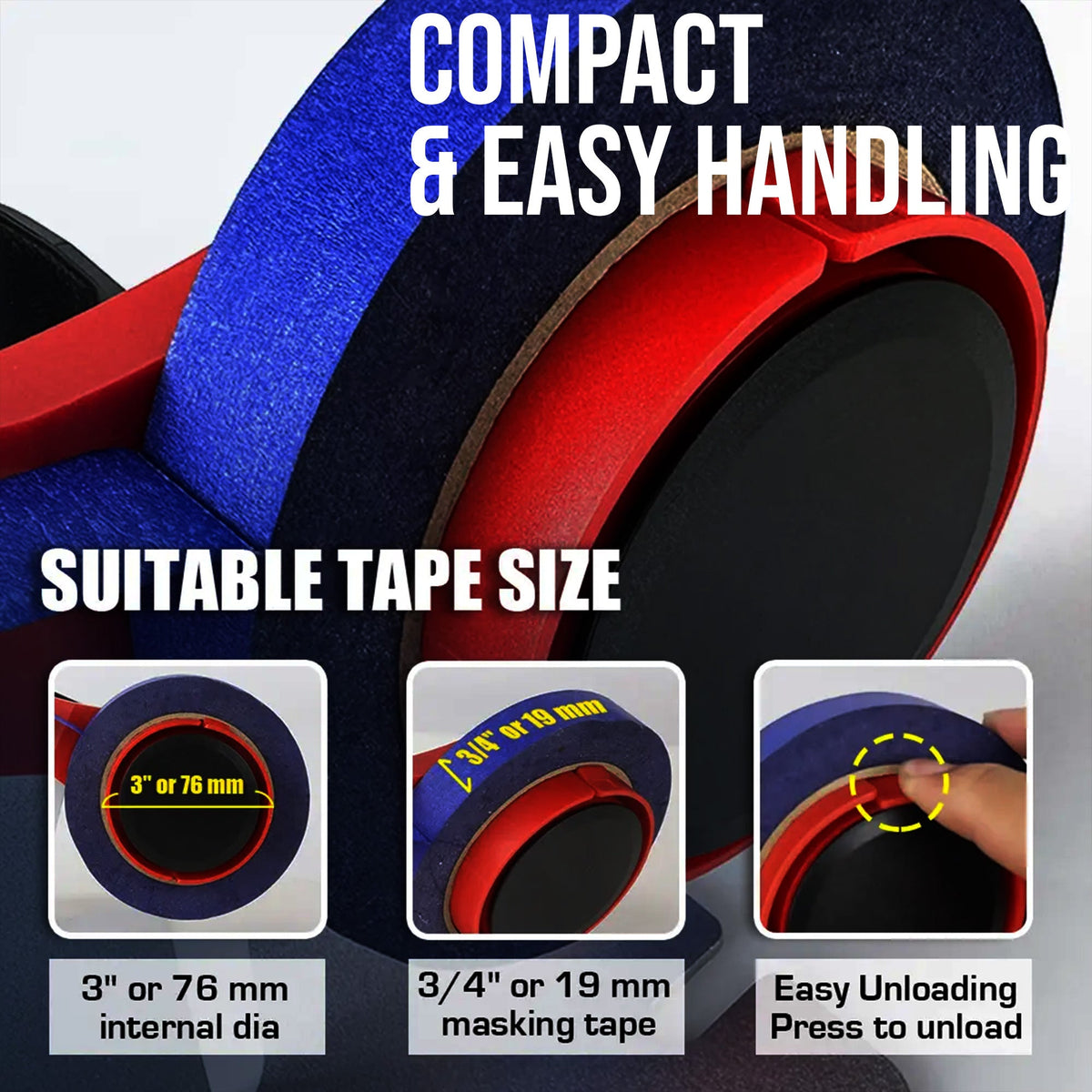 LE-1195 Car Paint Masking Tape Dispenser 19mm – Easy Edging