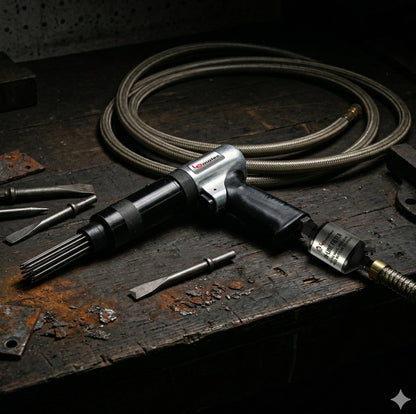 LE-AN324 Air Needle Scaler — 4500 BPM with Chisel Kit & 19 Needles