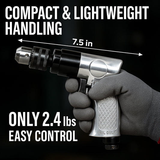 LE-D130 3/8" Reversible Air Drill – Lightweight Power Drilling