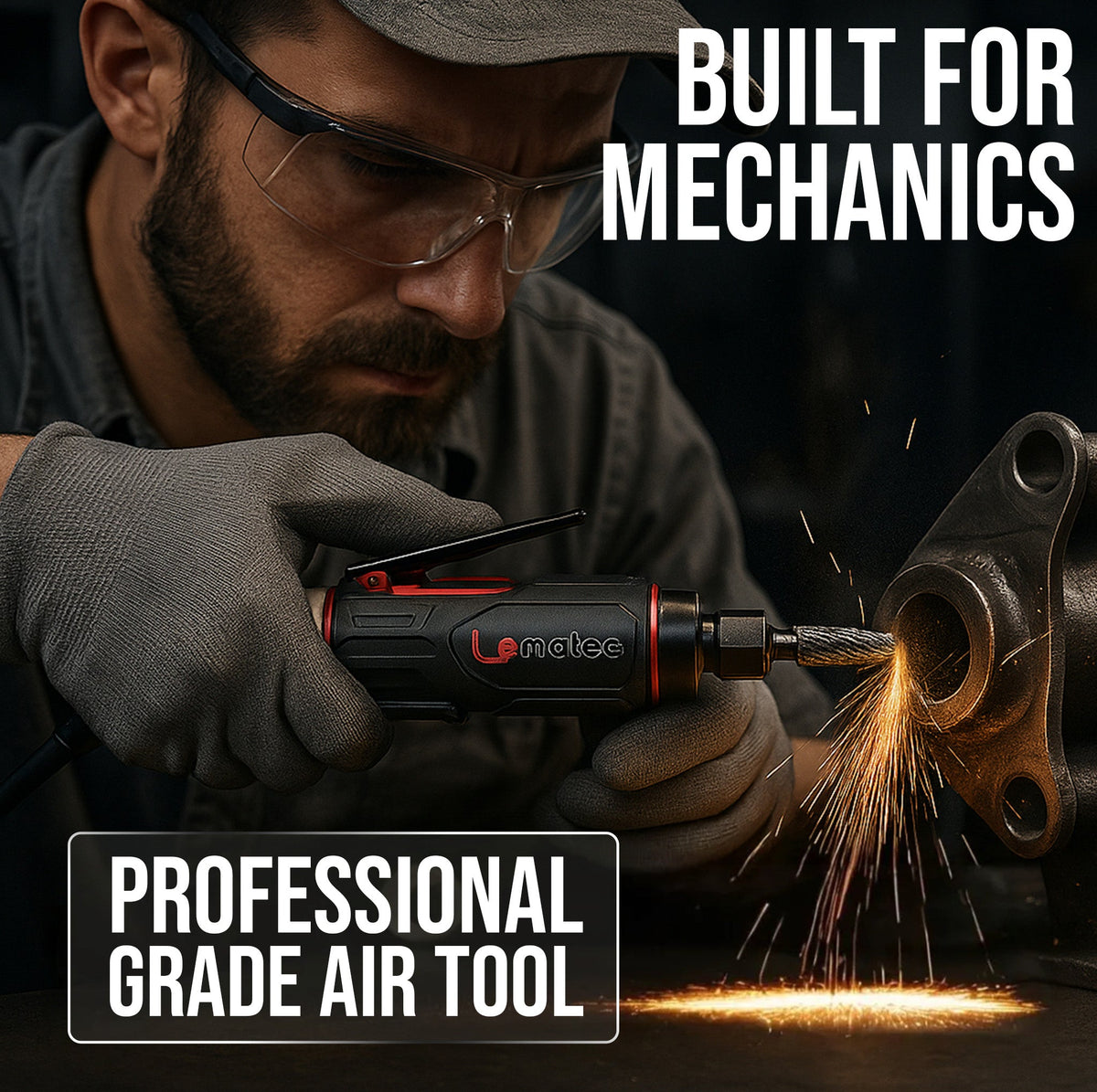 LE-G1045R Air Straight Grinder with Spanner – Precision Finish