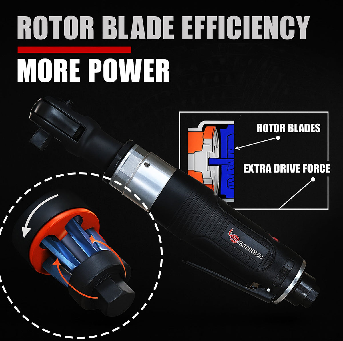 LE-R2550B 1/2" Air Ratchet | Safe & Powerful Tool