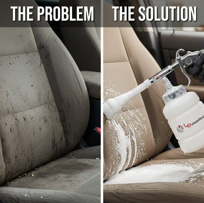 Professional Air-Powered Car Cleaning Gun - High Pressure with Detachable Brush