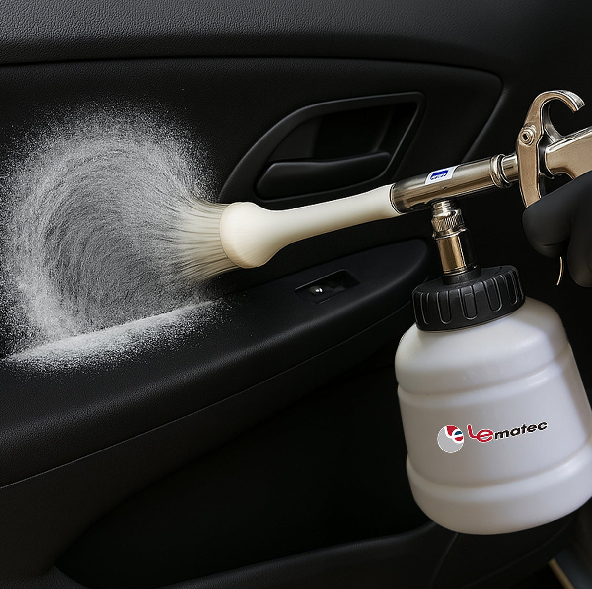 Professional Air-Powered Car Cleaning Gun - High Pressure with Detachable Brush