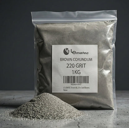 Professional Brown Corundum Blasting Media - 220 Grit Surface Prep (LEI17-2)