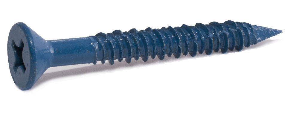 3/16 x 2 3/4 Phillips Flat Concrete Screw Blue